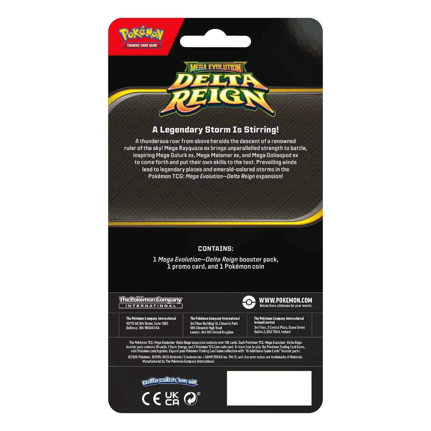 Pokémon TCG Mega Evolution Delta Reign Spritzee Checklane Blister, back view