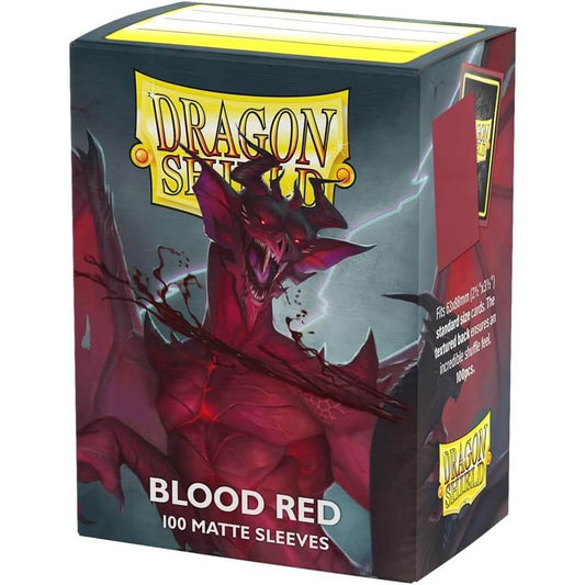Dragon Shield: Matte Blood Red Standard Size Card Sleeves (100ct)