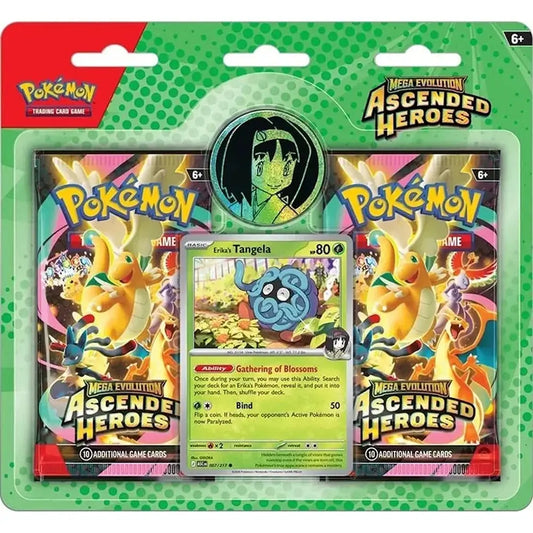 Pokemon TCG: Mega Evolution - Ascended Heroes 2-Pack Blister (Erika's Tangela) (Pre-Order)