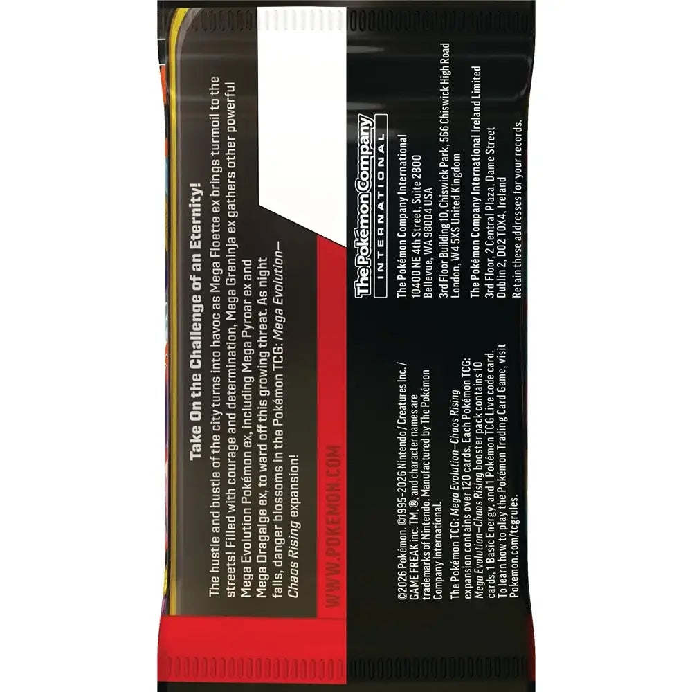 Pokemon TCG: Mega Evolution - Chaos Rising Booster Pack