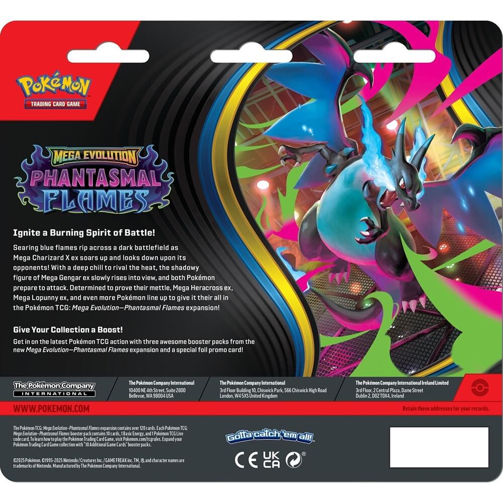 Pokemon TCG: Mega Evolution - Phantasmal Flames 3-Pack Blister (Weavile) (Pre-Order)