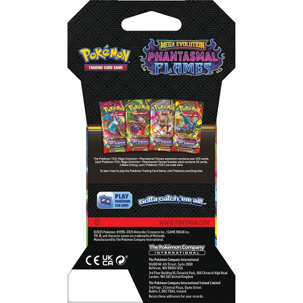 Pokemon TCG: Mega Evolution - Phantasmal Flames Sleeved Booster Pack (Pre-Order)