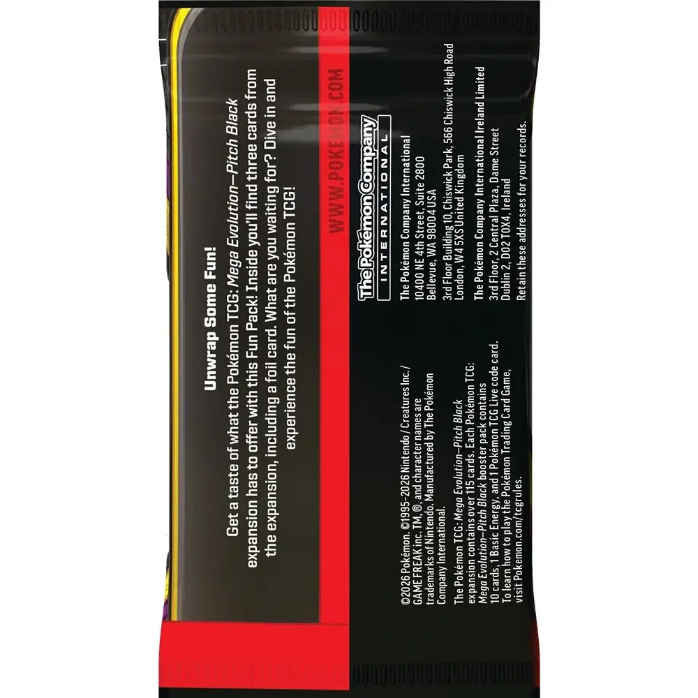 Pokemon TCG: Mega Evolution - Pitch Black Booster Pack