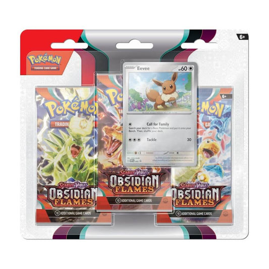 Pokemon TCG: Scarlet & Violet - Obsidian Flames Three-Booster Pack Blister (Eevee)