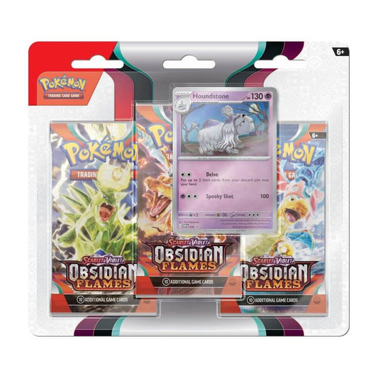 Pokemon TCG: Scarlet & Violet - Obsidian Flames Three-Booster Pack Blister (Houndstone)