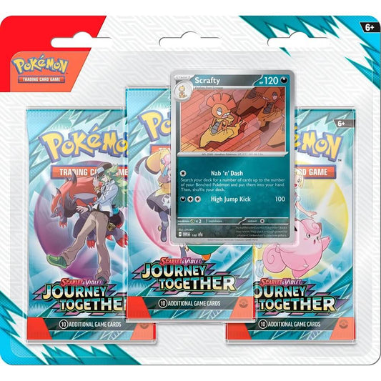 Pokemon TCG: Scarlet & Violet - Journey Together Three-Booster Pack Blister (Scrafty)