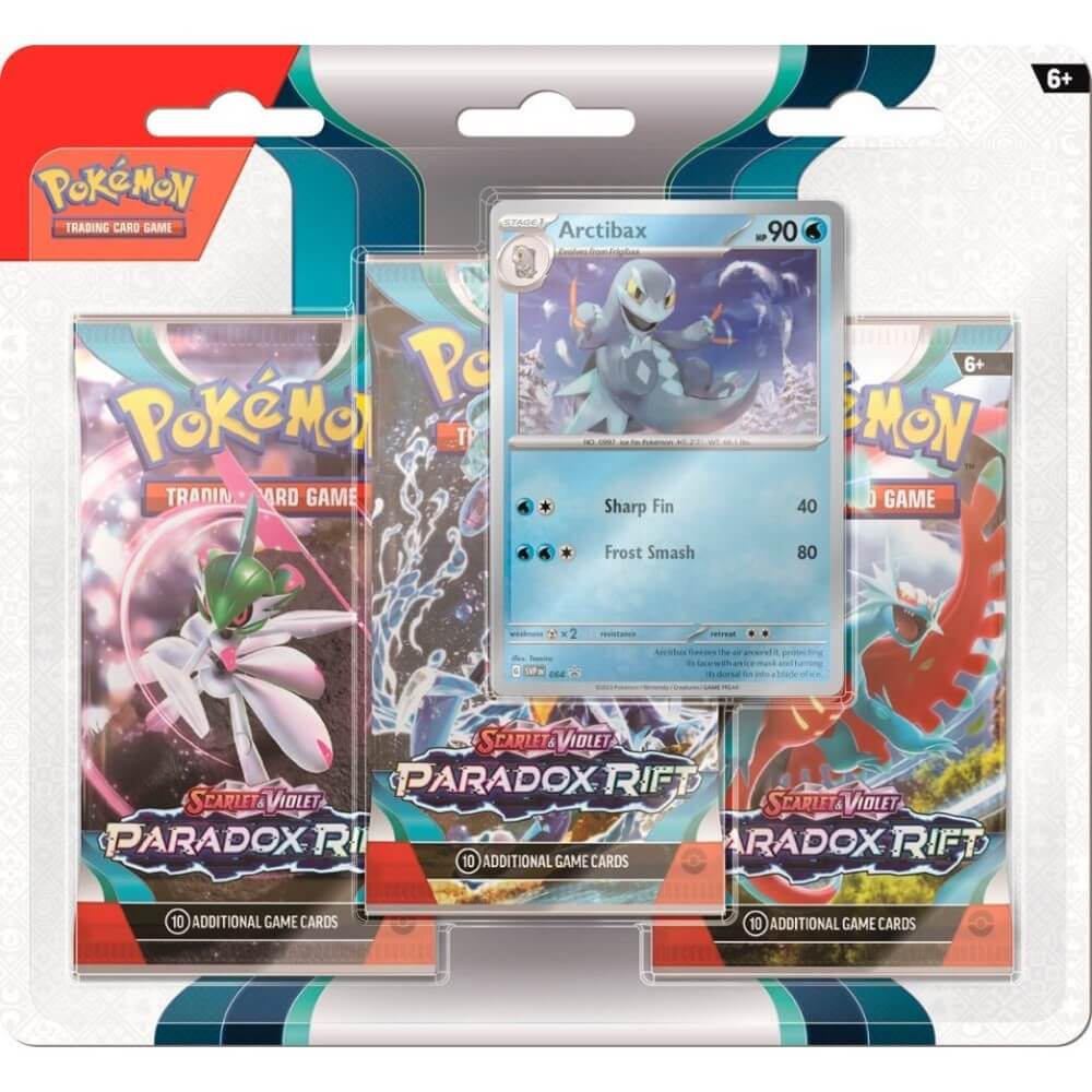 Pokemon TCG: Scarlet & Violet - Paradox Rift Three-Booster Pack Blister (Arctibax)