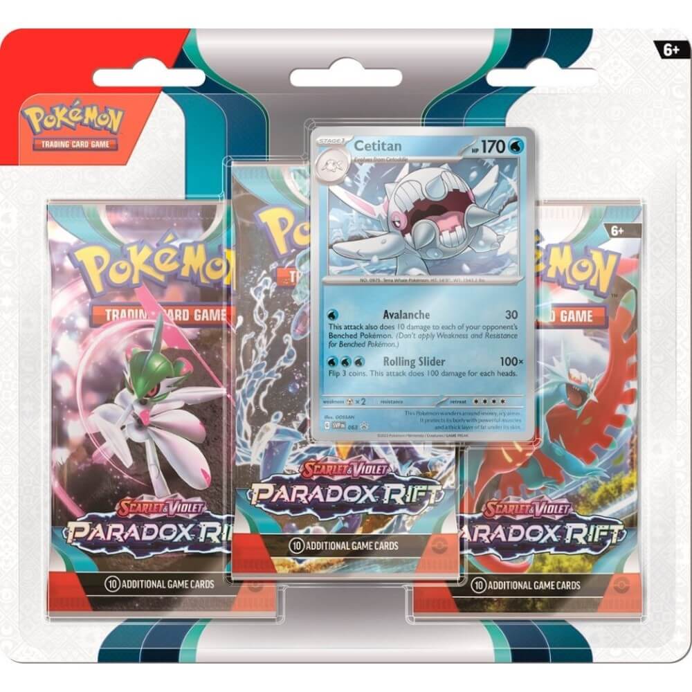Pokemon TCG: Scarlet & Violet - Paradox Rift Three-Booster Pack Blister (Cetitan)
