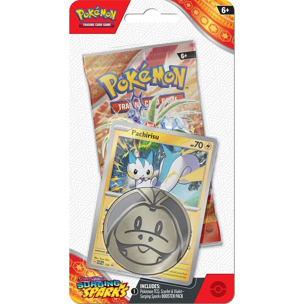 Pokemon TCG: Scarlet & Violet - Surging Sparks Checklane Blister Pack (Pachirisu)