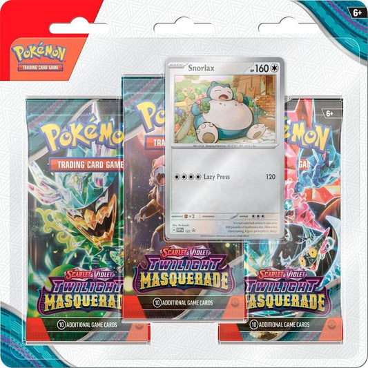 Pokemon TCG: Scarlet & Violet - Twilight Masquerade Three-Booster Pack Blister (Snorlax)