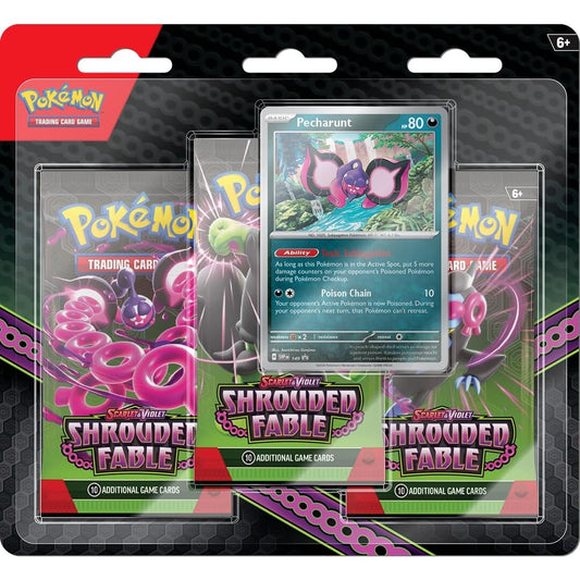 Pokemon TCG: Scarlet & Violet—Shrouded Fable 3-Pack Blister (Pecharunt)