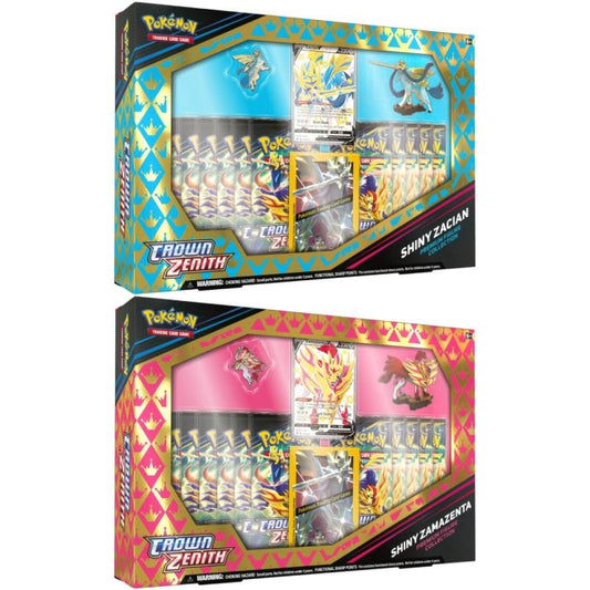 Pokemon TCG: Sword & Shield - Crown Zenith - Premium Figure Collection Box (Shiny Zacian & Shiny Zamazenta) Case (6)