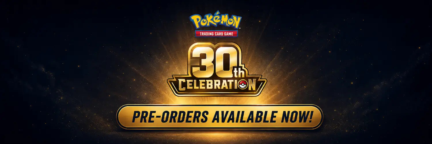 Pokémon TCG 30th Celebration pre-orders available now at Booster Boyz