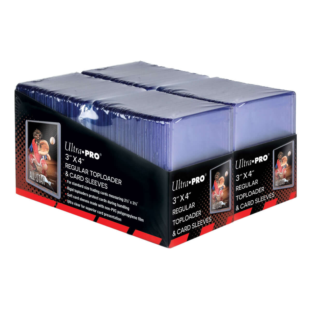 Ultra Pro: 3" x 4" Clear Regular Toploaders and Soft Sleeves Bundle (200)