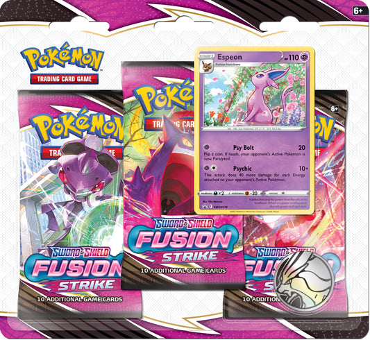 Pokemon TCG: Sword & Shield - Fusion Strike Three-Booster Pack Blister