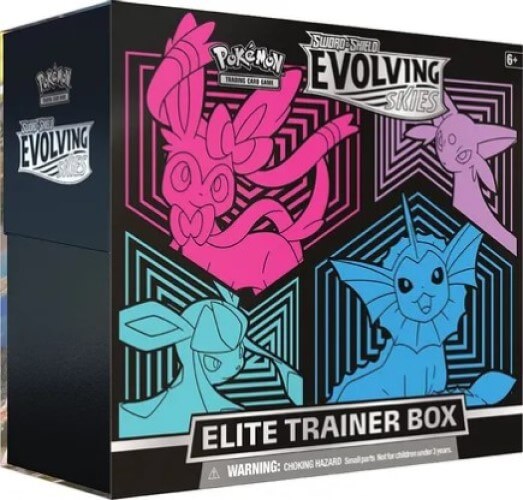 Pokemon TCG: Sword & Shield - Evolving Skies Elite Trainer Box (ETB) (Glaceon/Vaporeon/Sylveon/Espeon)