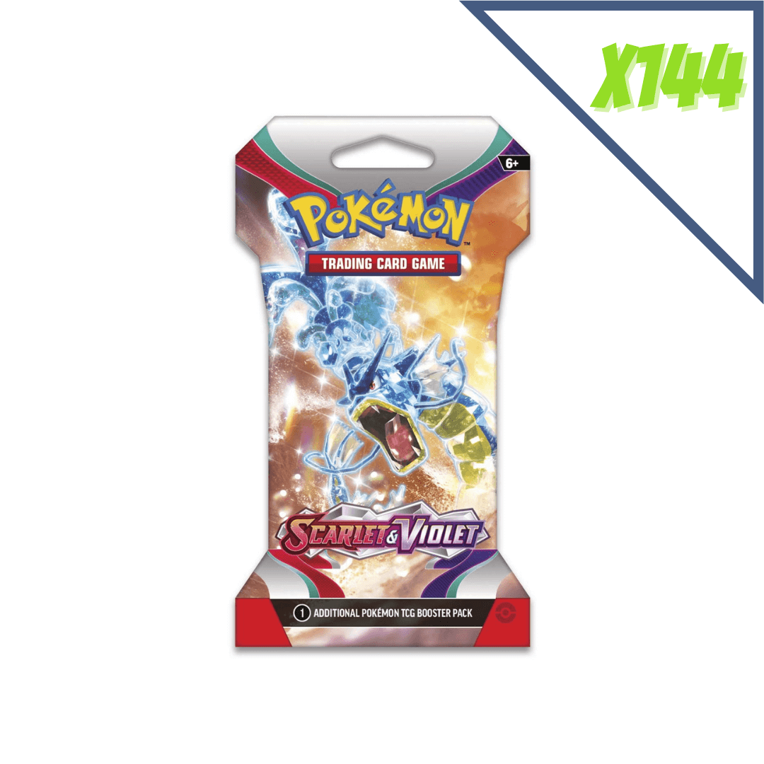 Pokemon TCG: Scarlet & Violet - Base Set Sleeved Booster Pack Case (144)