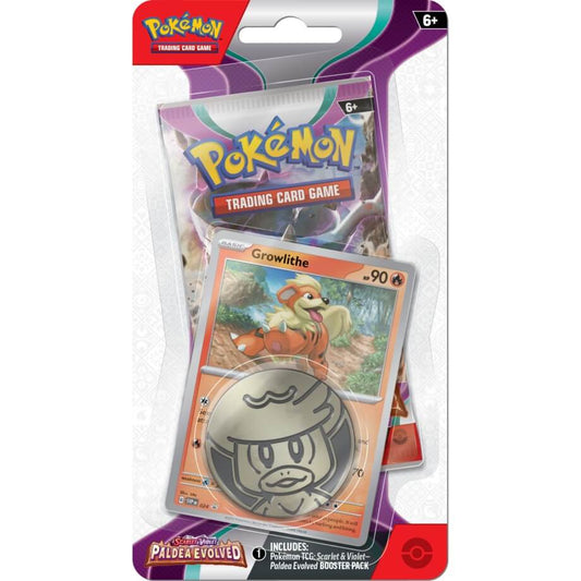 Pokemon TCG: Scarlet & Violet—Paldea Evolved: Checklane Blister Pack (Growlithe)