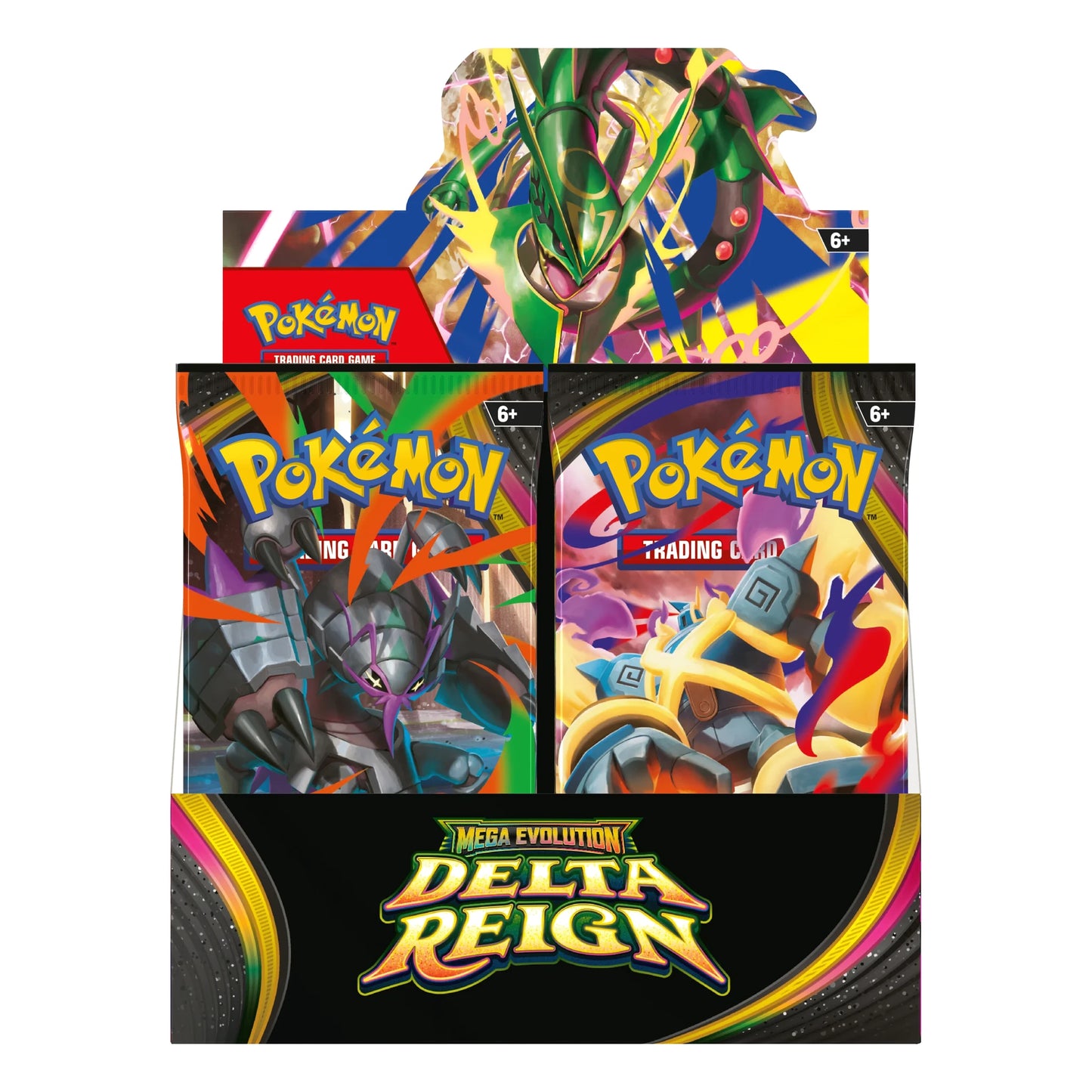 Pokémon TCG Mega Evolution Delta Reign Booster Box with 36 packs, front view