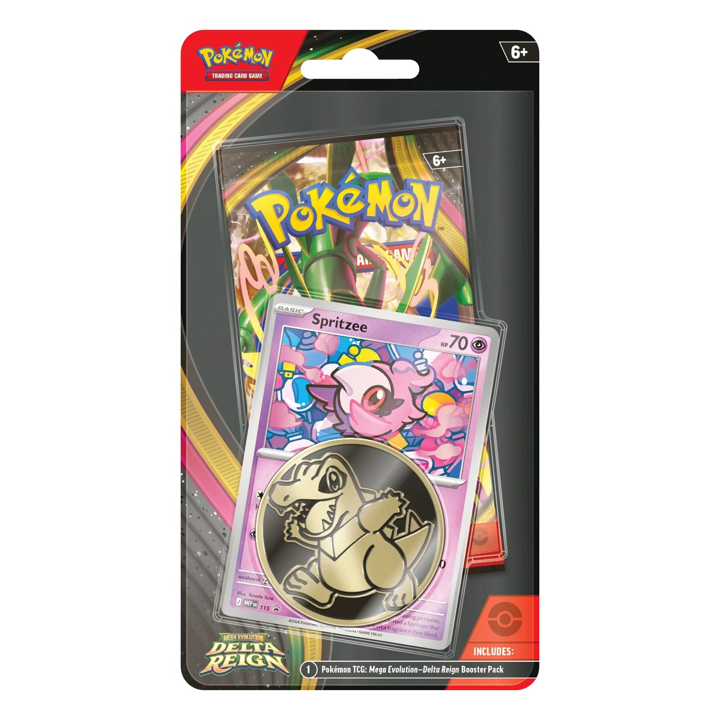 Pokémon TCG Mega Evolution Delta Reign Spritzee Checklane Blister, front view