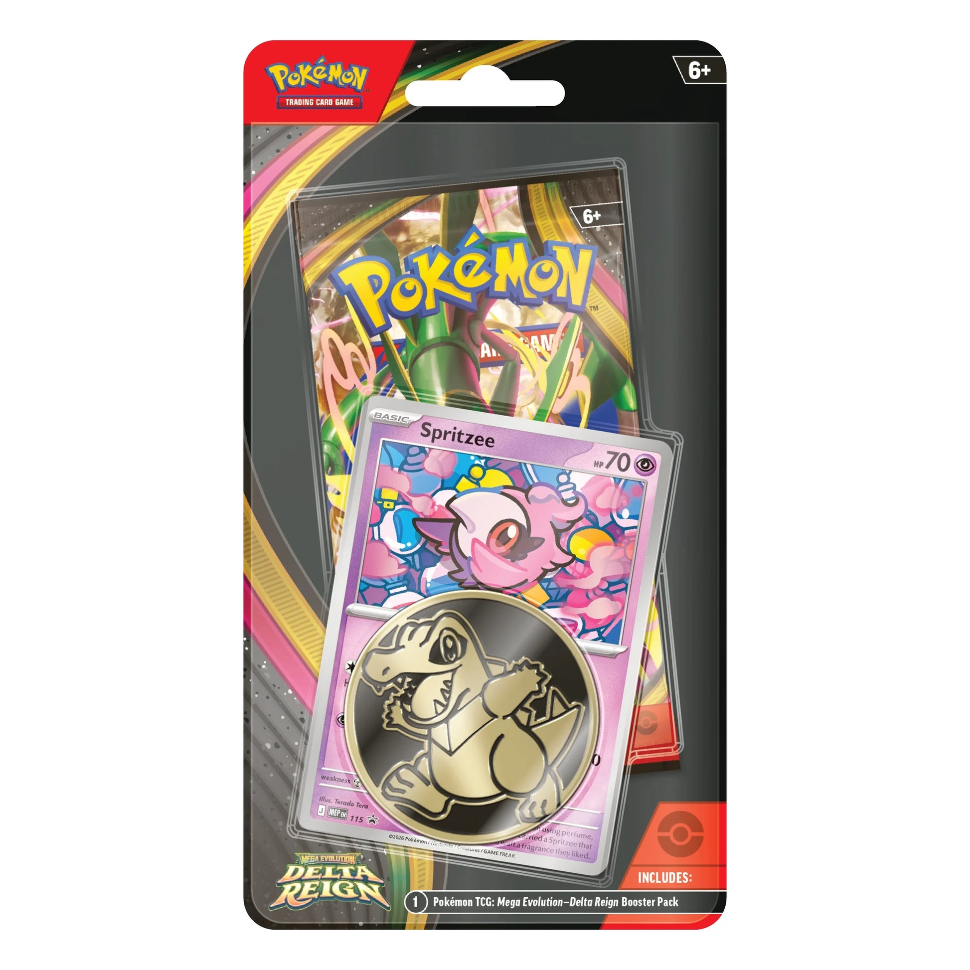 Pokémon TCG Mega Evolution Delta Reign Spritzee Checklane Blister, front view