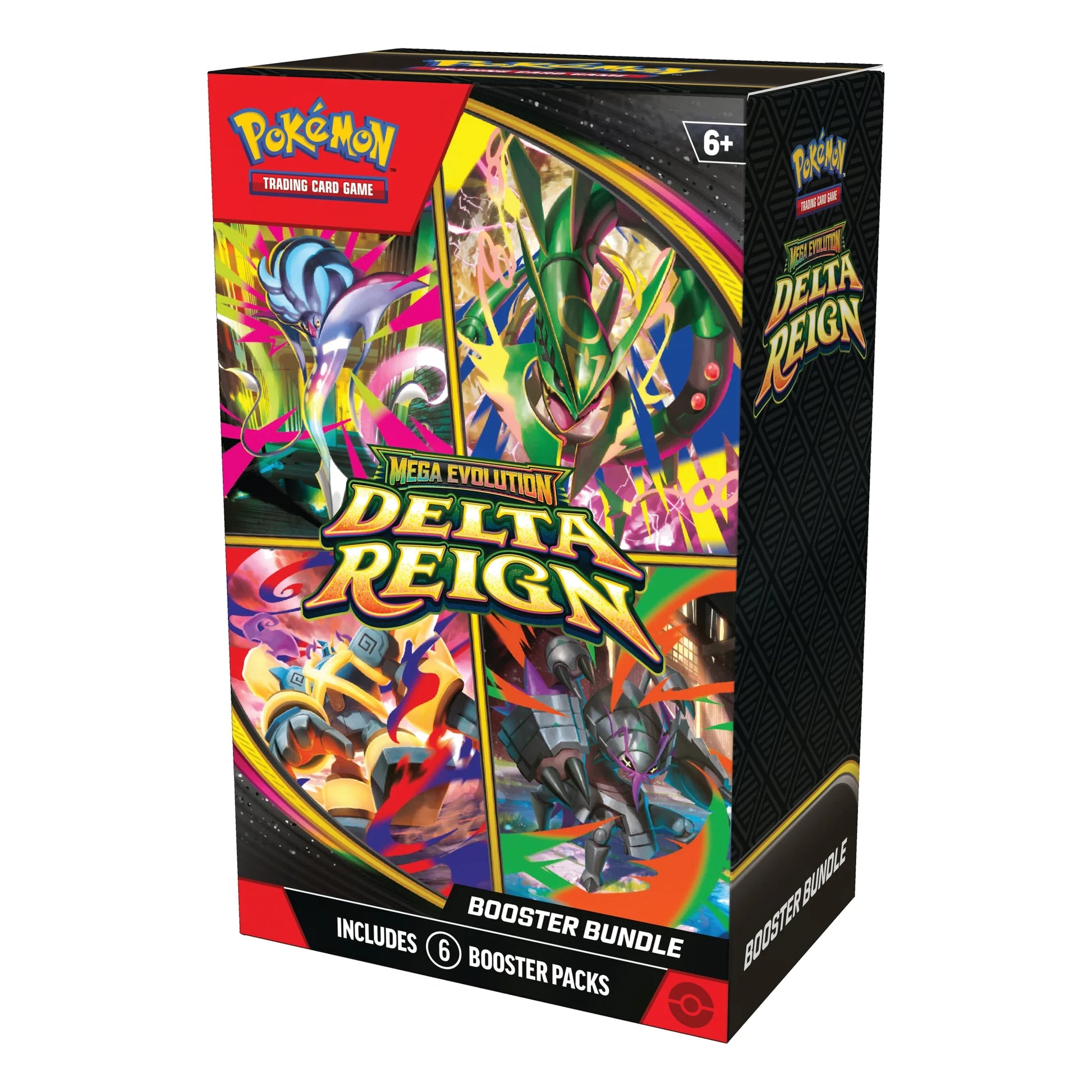 Pokémon TCG Mega Evolution Delta Reign Booster Bundle with 6 packs, right side