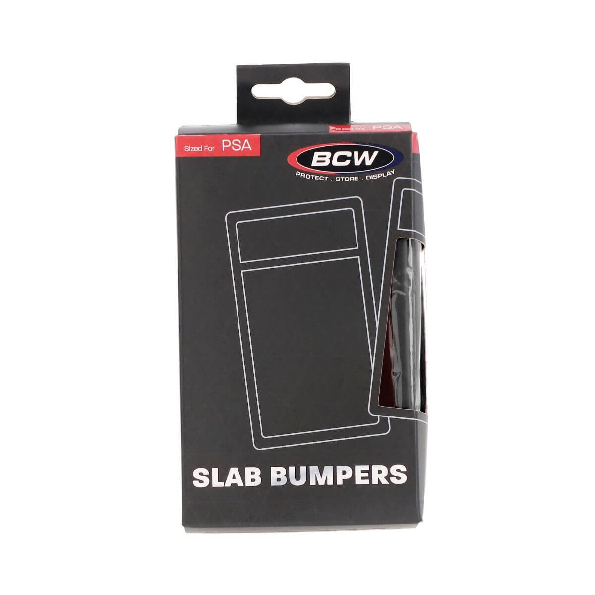 BCW PSA Slab Bumpers Black 6-pack retail packaging front view
