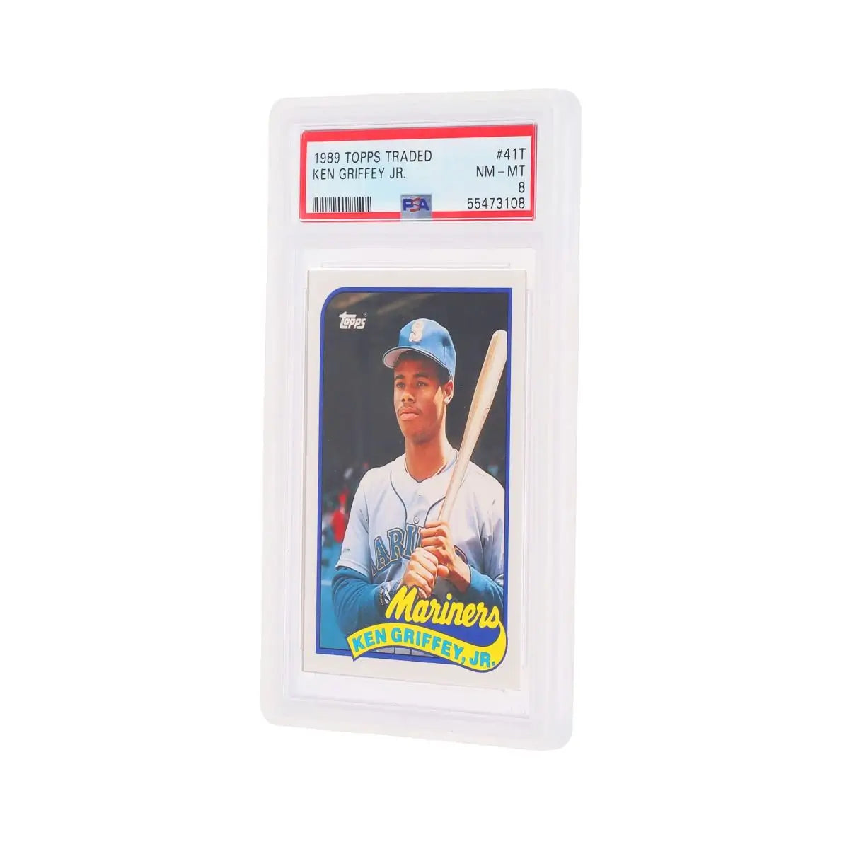 PSA graded card with translucent clear BCW slab bumper front view