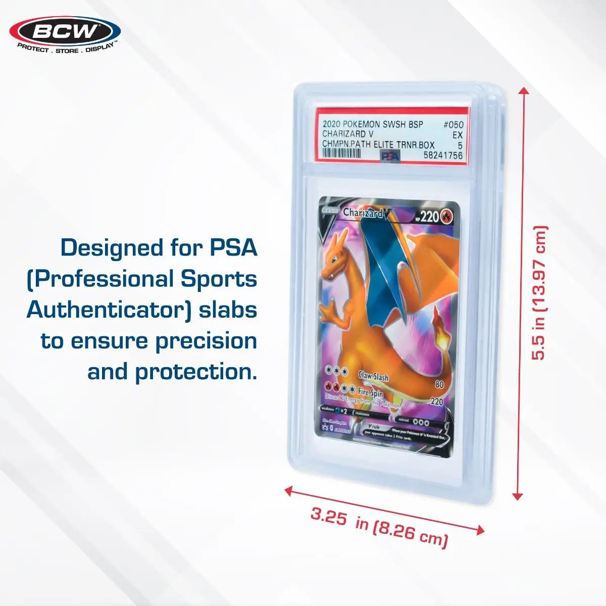 BCW Translucent Clear PSA slab bumper dimensions for standard PSA slabs
