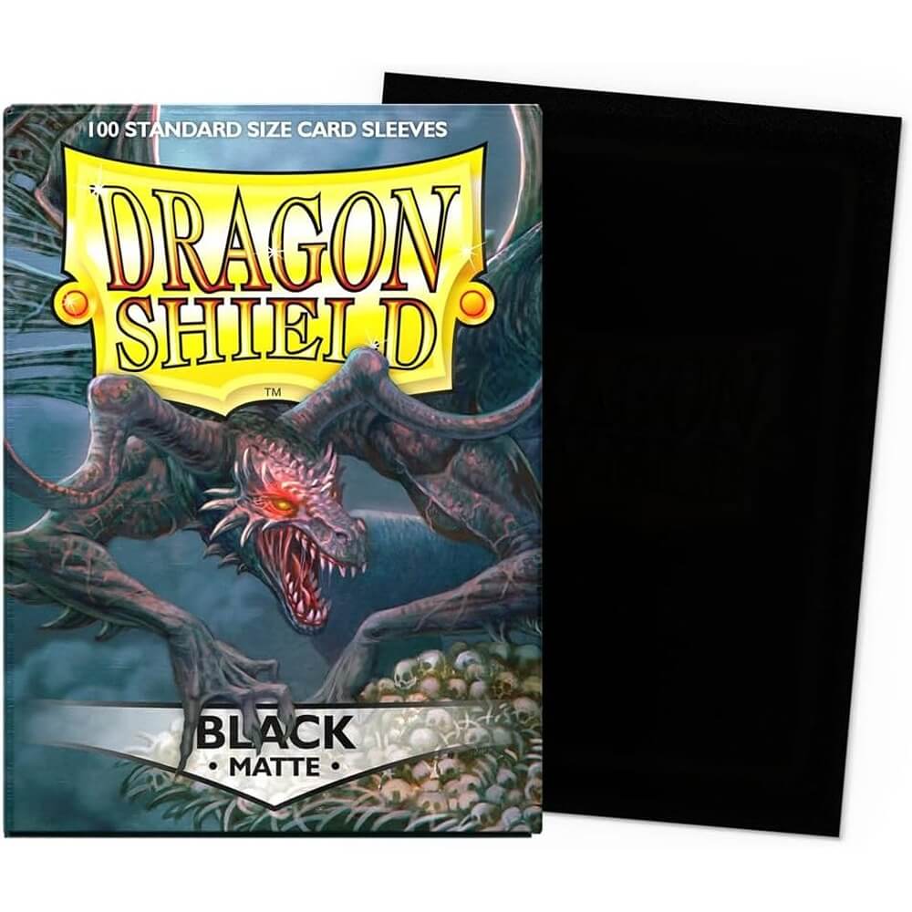 Dragon Shield: Matte Black Standard Size Card Sleeves (100ct)