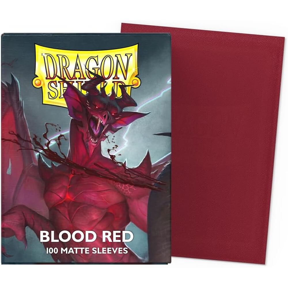 Dragon Shield: Matte Blood Red Standard Size Card Sleeves (100ct)