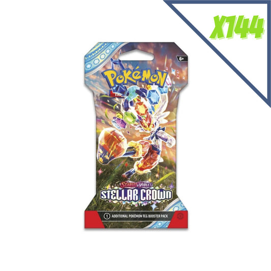 Pokemon TCG: Scarlet & Violet - Stellar Crown Sleeved Booster Pack Case (144)