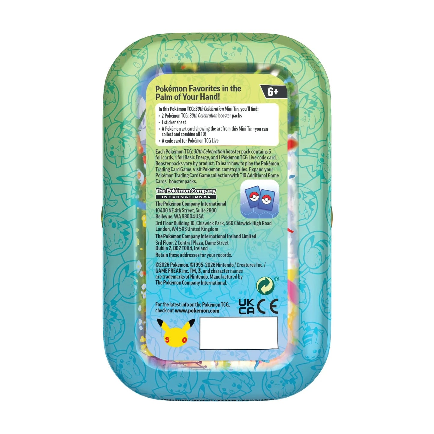 Pokemon TCG: 30th Celebration Mini Tin (Pre-Order)