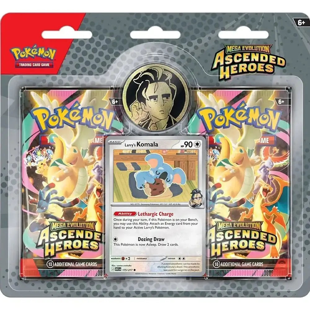 Pokemon TCG: Mega Evolution - Ascended Heroes 2-Pack Blister (Larry's Komala)