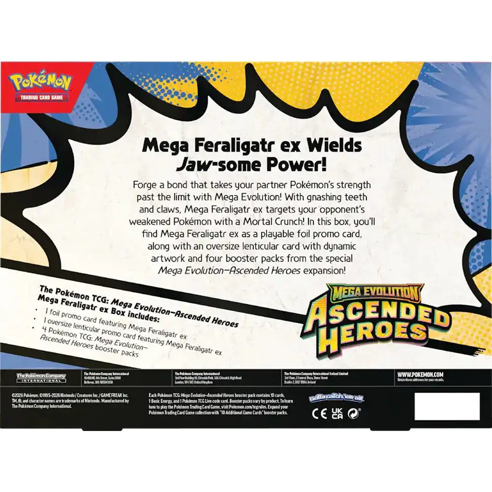 Pokemon TCG: Mega Evolution - Ascended Heroes Mega Feraligatr ex Box