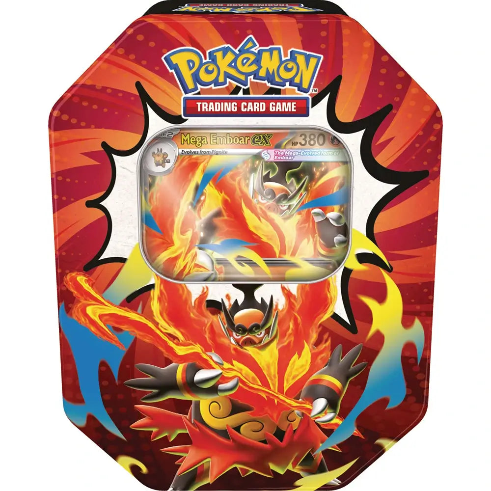 Pokemon TCG: Mega Evolution - Ascended Heroes Tin (Mega Emboar ex) (Pre-Order)