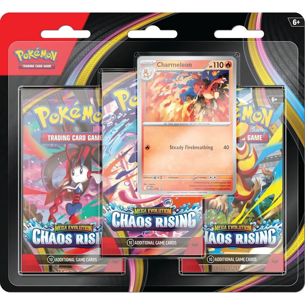 Pokemon TCG: Mega Evolution - Chaos Rising 3-Pack Blister