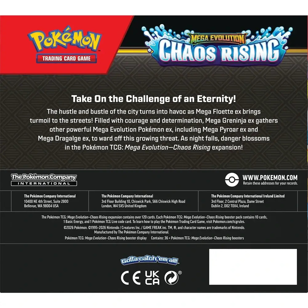 Pokemon TCG: Mega Evolution - Chaos Rising Booster Box (36 Booster Packs)