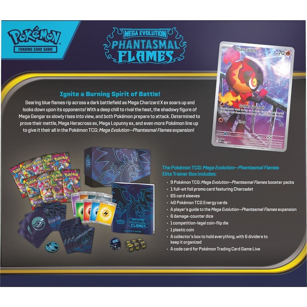 Pokemon TCG: Mega Evolution - Phantasmal Flames Elite Trainer Box (ETB) (Pre-Order)