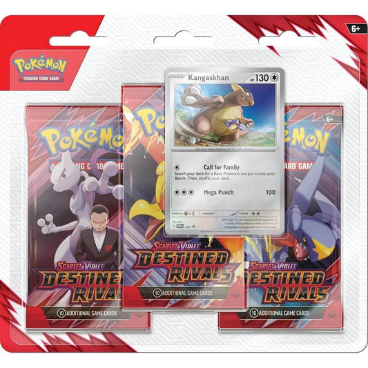 Pokemon TCG: Scarlet & Violet - Destined Rivals Three-Booster Pack Blister (Kangaskhan) (Pre-Order)