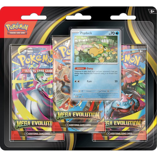 Pokemon TCG: Mega Evolution - 3-Pack Blister (Psyduck) (Pre-Order)