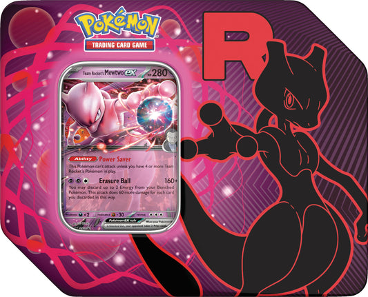 Pokemon TCG: Team Rocket Tin (Mewtwo ex) (Pre-Order)
