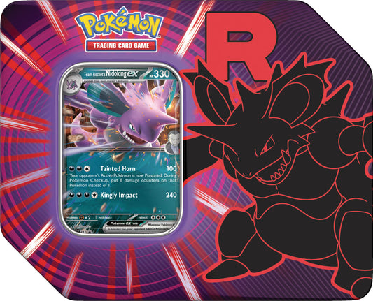 Pokemon TCG: Team Rocket Tin (Nidoking ex) (Pre-Order)