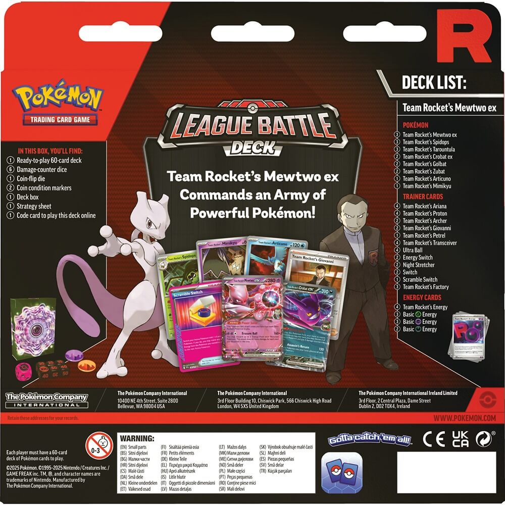 Pokemon TCG: Team Rocket's Mewtwo ex League Battle Deck (Pre-Order)