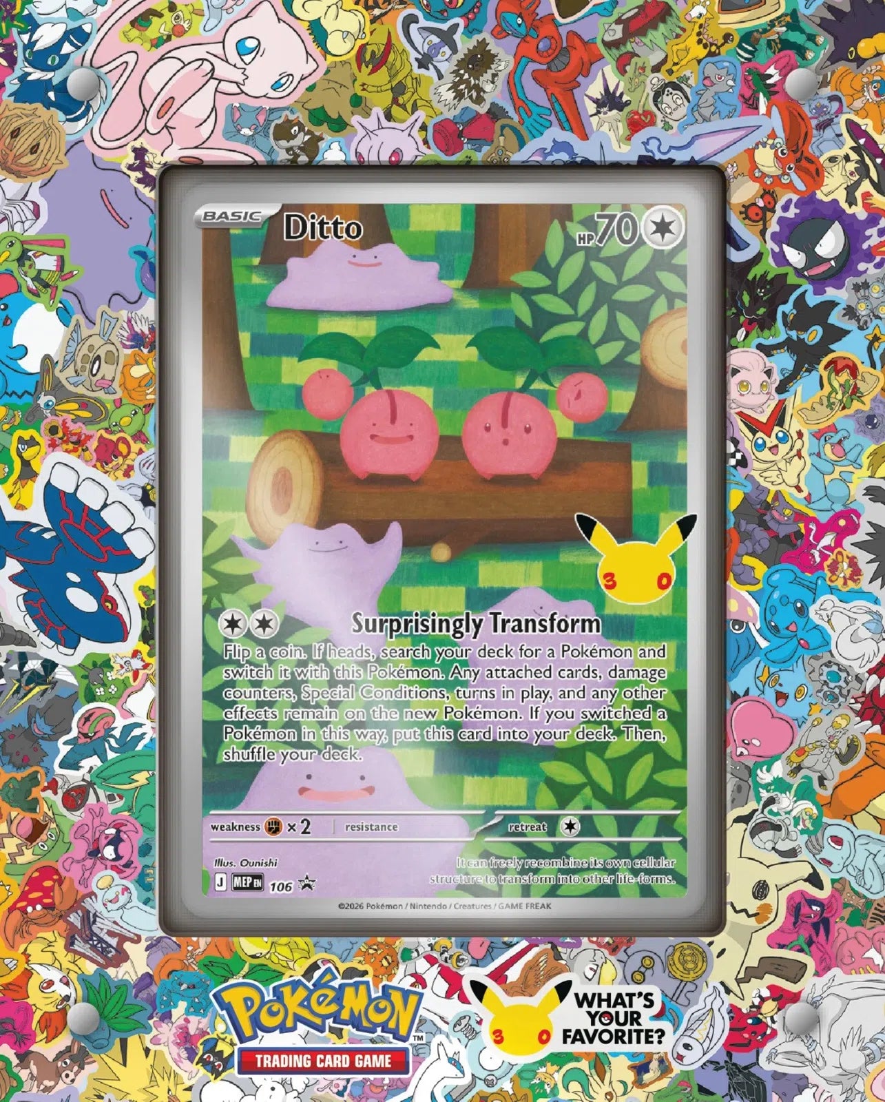 Pokemon TCG: 30th Celebration Ditto Premium Collection - Acrylic Display