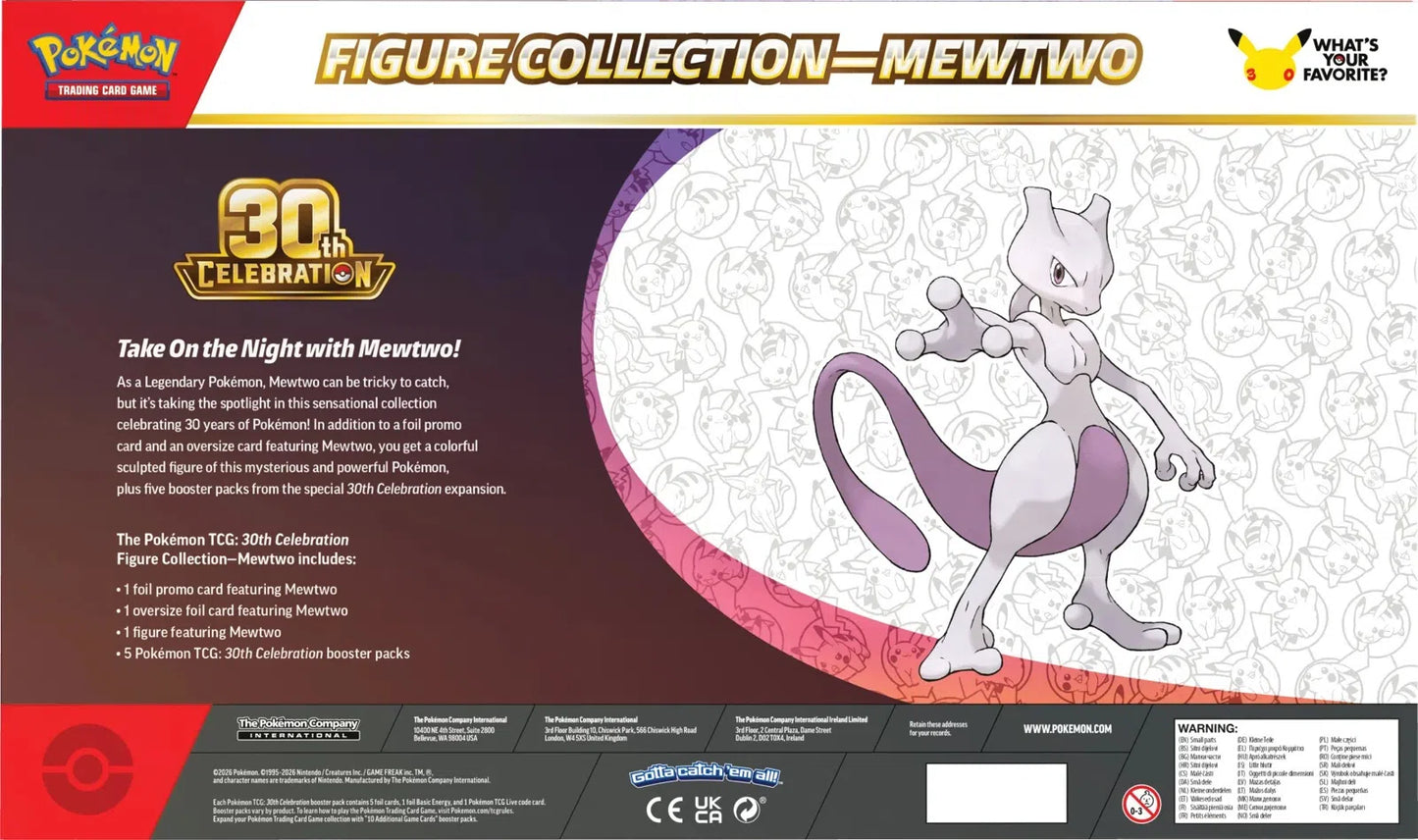 Pokemon TCG: 30th Celebration Figure Collection (Mewtwo) - Back