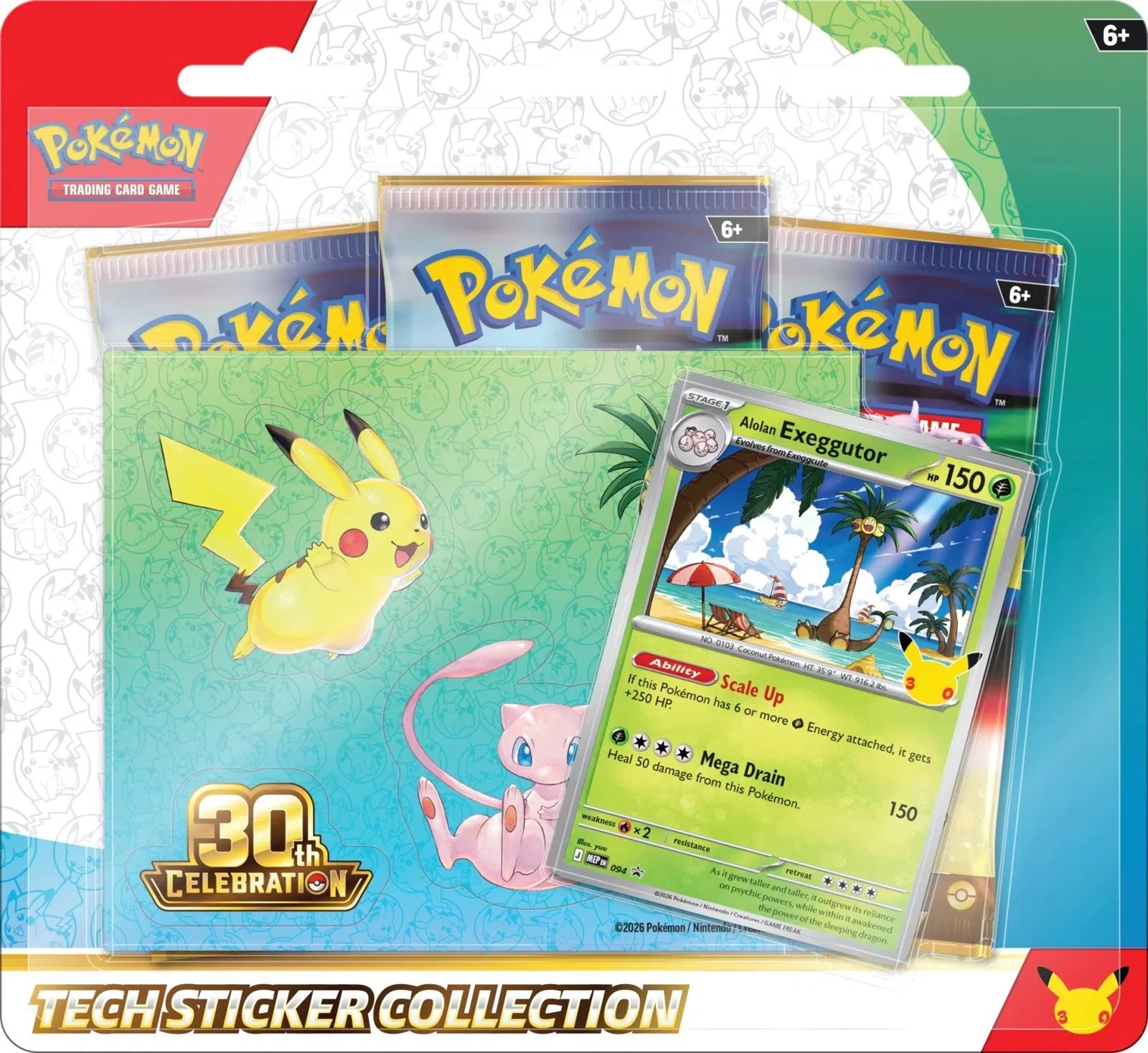 Pokemon TCG: 30th Celebration Tech Sticker Collection (Alolan Exeggutor) - Primary