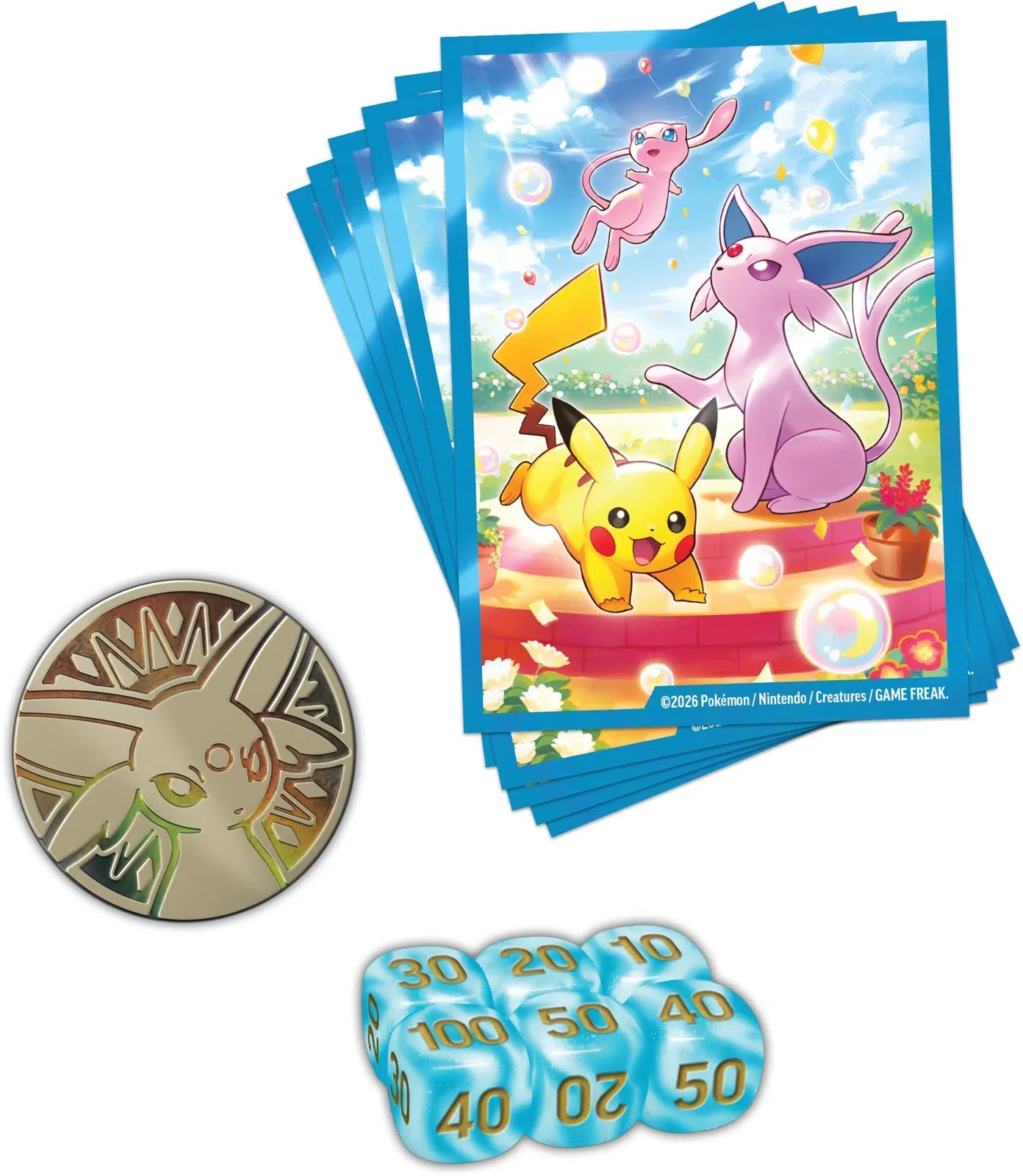 Pokemon TCG: 30th Celebration Ultra-Premium Collection (Day) - Grouped Coin Dice Card Sleeves