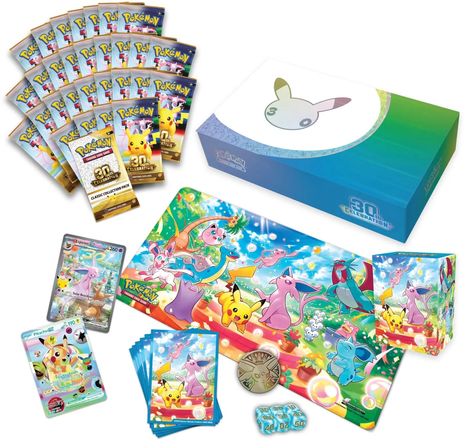 Pokemon TCG: 30th Celebration Ultra-Premium Collection (Day) - Grouped Components