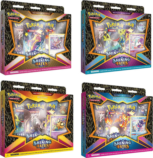 Pokemon TCG: Shining Fates Mad Party Pin Collections Display (8)